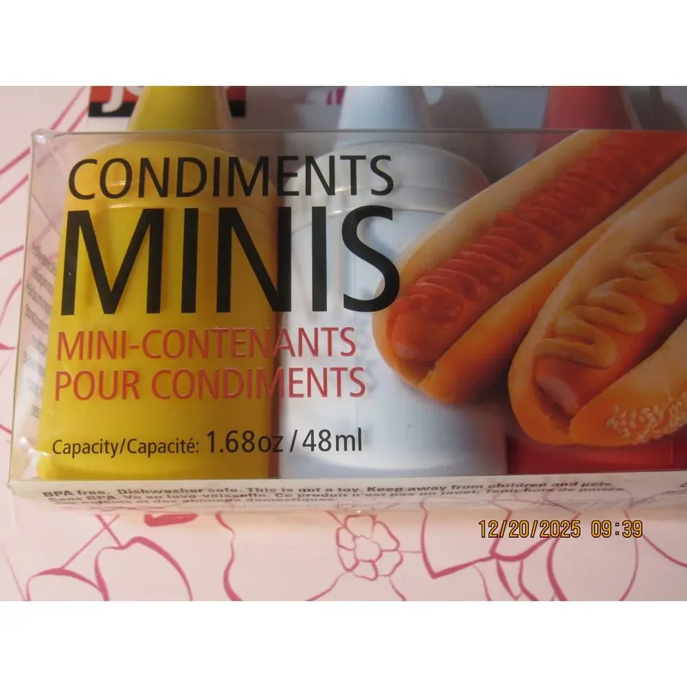 3-Pack Mini Condiment Containers